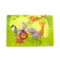 Ritzenhoff & Breker Platzset Dschungeltiere, Tischset 45 x 30 cm für Kinder, Platzmatte mit Tier-Motiven, Abwischbar