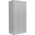 Lüllmann Spind 510130, lichtgrau, 3 Abteile, mit Drehriegelschloss, 89 x 180 cm