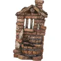 Gartenbrunnen Kaskadenbrunnen Stein Optik 66 cm hoch Braun aus Polyresin