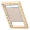 VELUX Original Dachfenster Plissee für S08, Hellbeige, mit Grauer Führungsschiene