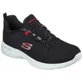 Skechers DYNAMIGHT Slip-On Sneaker Slipper, Freizeitschuh, Trainingschuh mit Memory Foam-Innensohle rot|schwarz 44 EU