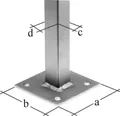 Alberts Universalpfosten - 102 cm lang, 30 x 30 mm