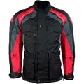 roleff Motorradjacke Liverpool RO Unisex, Mit Sicherheitsstreifen, 4 Taschen rot|schwarz 5XL