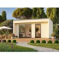 Palmako Holz-Gartenhaus Johanna Flachdach Unbehandelt 562 cm x 448 cm 19,4 m²