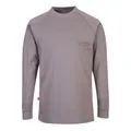 Portwest FR33 FR Anti-Static Flammhemmendes Arbeitst-Shirt Rundhals Grau M