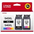 Glliter 545XL 546XL Multipack für Canon Druckerpatronen 545 546 für Canon 545 XL Schwarz und Farbe Kompatibel mit Canon PIXMA TS3355 Patronen für Canon PIXMA TS3350 TS3450 TS3150 MX495 (Multipack)