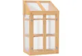 Outsunny Hochbeet 70 x 50 x 120 cm, mit Abdeckung, Fenster, Doppeltür, lichtdurchlässig (Frühbeet Holz, 1 St., Mini Gewächshaus), mit 3 Regale, winterfest, für Garten, Balkon, Braun