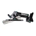 Unger Germany GmbH UNGER ErgoTec® Ninja Complete Kit Glasreinigungs-Set, 6-teilig, Professionelles und extraleichtes Fensterreiniger Set mit ergonomischen Design, 1 Set = Wischer, Einwascher, Tuch, Köcher, Glasschaber, Holster AKN14