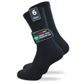 GAWILO Herren Venensocken (6 Paar) | Ohne Gummibund & ohne Naht | Venenfreundliche, blickdichte Wellness Socken | Geeignet für Diabetiker (47-50, schwarz)