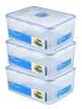 LocknLock: 3x Dose rechteckig 5,5 l mit Ablaufgitter (HPL836/3)