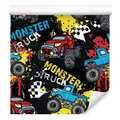 10m VLIES Tapeten Rollen Kinderzimmer Autos Sportwagen Monster Truck XXL 2501