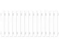 Vorgartenzaun Lightline 180 x 80 cm weiß