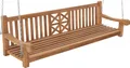CLP Schaukelbank Farm Teakholz wetterfest mit Befestigungsmaterial teak 220 cm
