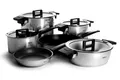 WOLL – Concept Topf- & Pfannenset 10-tlg. Edelstahl – Induktion – für alle Herdarten – backofenfest bis 200 °C – komplettes Kochgeschirr silber