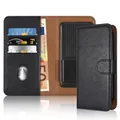 Cadorabo Klapphülle kompatibel mit Fairphone 3-Handyhülle mit Kartenfach, 360 Grad Schutzhülle zum klappen- Flip Case Book Cover PU Leder Handytasche klappbar SCHWARZ