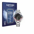 Savvies 4 Stück Full-Screen Schutzfolie für Rolex GMT-Master II Full-Cover Displayschutz-Folie mit Installationshilfe [3D Curved, Transparent]