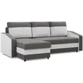 Xxxl Ecksofa, Grau, Weiß, Textil, 3-Sitzer, L-Form, 231x140 cm, Wohnzimmer, Sofas & Couches, Wohnlandschaften, Ecksofas