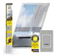 EASYmaxx Insektenschutz-Fensterrahmen Moskitonetz Magic Fit 100x160cm weiß Dachfenster, (12-St), Schutz vor Mücken Wespen Spinnen kein Bohren Kleben wettergeschützt