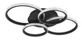 Reality Leuchten LED Deckenleuchte Cires R67364132, Metall Schwarz matt, Acryl Kristalleffekt, inkl. 27 Watt LED, Switch Dimmer