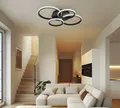 Designlampe Deckenlampe Schlafzimmerlampe dimmbar Ringe schwenkbar LED B 65 cm