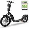 E-Scooter mit Straßenzulassung - XI-1200-S - LongRange 20Ah, Elektro Scooter mit ABE, eKFV Zulassung, Elektroroller Faltbar, Roller EScooter - sch... - Schwarz