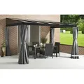 Terrassenüberdachung St. Barthelemy 10x14, Anthrazit, 296 X 424 X 240 Cm (l X B X H), Aluminium - Sojag