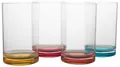 Gimex Colour Line Wasserglas, 4er Set, 320ml, Rainbow