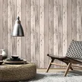 BRICOFLOR Vintage Tapete in Holzoptik grau beige | Maritime Vliestapete mit Holz Muster für Küche und Wohnzimmer | Vlies Holztapete in Bretter Optik