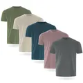 FM London Herren-T-Shirt 3/5er-Pack - Hochwertige T-Shirts mit leicht tailliertem Design
