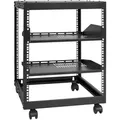 VEVOR 12U-Server-Rack mit offenem Rahmen 58.5-101.6cm verstellbare Tiefe freistehender/wandmontierter Netzwerk-Server-Rack 4-Pfosten-AV-Rack mit Rollen für Ihre gesamte Netzwerk-IT-Ausrüstung AV-Ausrüstung