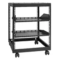 VEVOR 12U-Server-Rack mit offenem Rahmen 15-40" verstellbare Tiefe freistehender/wandmontierter Netzwerk-Server-Rack 4-Pfosten-AV-Rack mit Rollen für Ihre gesamte Netzwerk-IT-Ausrüstung AV-Ausrüstung