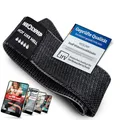 NEOLYMP Kurze Fitnessbänder Stoff mit Fitness Traningsprogramm E-Book - waschbare Resistance Bands, Widerstandsbänder, Gymnastikband, Fitnessband, Trainingsbänder, Klimmzugbänder (schwarz)