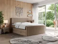 MKS MÖBEL Boxspringbett KING DOREN (Topper T25/Visco, Doppelbett, Bonellfedern), mit zwei Bettkästen, Multipocket-Matratzen mit T30-Schaum