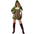 dressforfun® Damenkostüm Abenteurer mit Umhang - Komplettset mit Kleid, Gürtel, Handschuhe - Grün, Frauenkostüm, Verkleidung, Karnevalskostüm, Faschingskostüm, Halloween Kostüm, Kostümparty