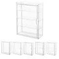 Siyecioa Acryl Vitrine, Schaukasten Klein mit Tür, Setzkasten mit Scheibe, Acrylbox Transparent für Action Figuren Spielzeug, Blind Box, Modellautos, Sammelfiguren, 4 Schicht (39×12×29cm)