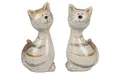 formano Dekofigur Cremebraun, Höhe: 23cm, Farbe: Braun, Motiv: Katze