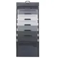 Smead Kaskadierender Wand-Organizer, 6 Taschen, Briefgröße, grau/neutrale Taschen (92061)
