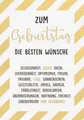 Perleberg Grußkarten Geburtstag - Black & Gold - Glückwunschkarte im Format 11,5x17cm mit