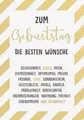 Geburtstag - Black & Gold - Glückwunschkarte im Format 11,5x17cm mit Umschlag - 