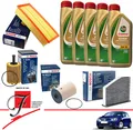 Kit Ölwechsel Castrol EDGE 5W30 5L 4 Filter Bosch VW Golf 5 V 1.9 TDI