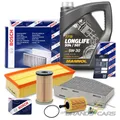 BOSCH INSPEKTIONSPAKET +5l 5W-30 FÜR AUDI A3 VW PASSAT TIGUAN TOURAN 1.9 2.0 TDI