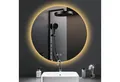 PESENXAN Badspiegel Runder LED Badspiegel 3 Lichtfarben dimmbar Touch Speicher, 60cm Basis
