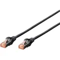 Digitus DK-1644-050/BL RJ45 Netzwerkkabel, Patchkabel CAT 6 S/FTP 5.00 m Schwarz Halogenfrei, verdrillte Paare, mit Rastnasenschutz, Flammwidrig 1 St.