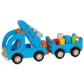 Goki Kranwagen LKW mit Anhänger magnetischer Kran & Ladung gummierte Räder 32cm