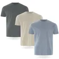 FM London Herren-T-Shirt 3/5er-Pack - Hochwertige T-Shirts mit leicht tailliertem Design