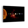 Wandbilder Dekoration Wohnzimmer Sonnensystem Planeten Kosmos Bilder auf Leinwand 120x80cm Leinwandbild Schlafzimmer Deko Wand Kunstdruck Art Groß XXL Wanddeko Bild Wall Decor Canvas AA120x80-5377