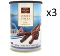 3x Wafer sticks Snacks dark choccolate gewürzt mit dunkler Schokolade 400g