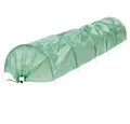 ECD Germany Pflanztunnel Folientunnel PE-Gitterfolie mit Stahl Rahmen UV-stabil Gewächshaus, 1-St., 300x55x35cm Gewächshaustunnel Transparent/Grün 135g/m²