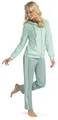 Consult-Tex Damen Pyjama Freizeitanzug Hausanzug Homewear Suit Jogginganzug Pyjama Baumwolle/PE Reißverschluß DW770L 32-34