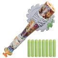 Nerf Zombie Strikeout Dart Blaster, 8 Nerf Elite Darts, Foam Blade, Pull Back Priming, Outdoor Games, Ages 8+ F